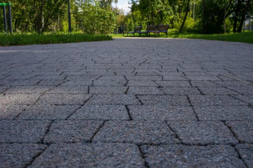 Тротуарная плитка Абрис, Гранит, Белый, высота 60 мм (73*91; 83*91; 93*91; 103*91; 113*91)