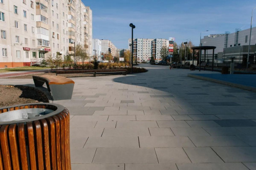 Тротуарная плитка ТРИО, Гладкий, Серый, высота 60 мм (600*300; 300*300; 450*300)