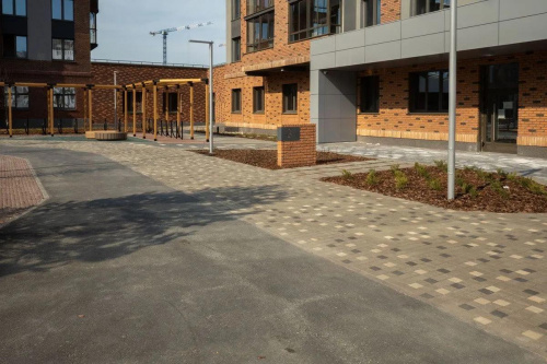 Тротуарная плитка Квадрат, Гладкий, Черный, высота 60 мм (100*100)