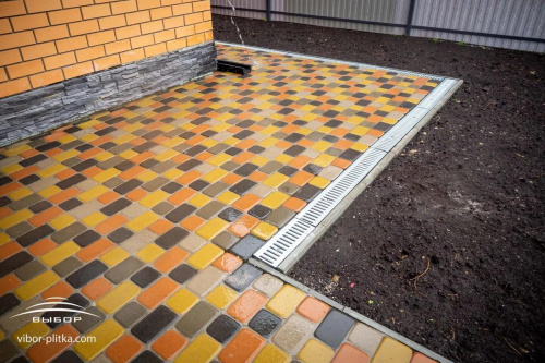 Тротуарная плитка Классико, Гладкий, Желтый, высота 40 мм (115*172; 115*115)