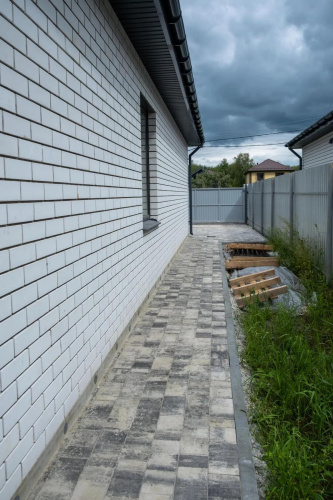 Тротуарная плитка Старый город, Гладкий, Антрацит, высота 60 мм (160*160; 260*160; 160*100)