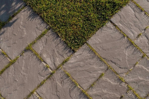 Тротуарная плитка Литос, Гладкий, Серый, высота 60 мм (500*300; 450*300; 300*200; 300*300; 400*300; 300*250)