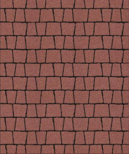 Тротуарная плитка Абрис, Гранит, Красный, высота 60 мм (73*91; 83*91; 93*91; 103*91; 113*91)