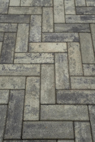 Тротуарная плитка Паркет, Искусственный камень, Шунгит, высота 60 мм (180*60)