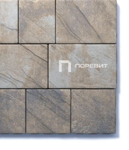 Тротуарная плитка Литос, Искусственный камень, Базальт, высота 60 мм (500*300; 450*300; 300*200; 300*300; 400*300; 300*250)