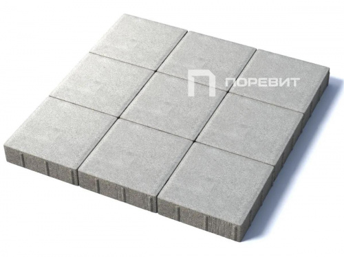 Тротуарная плитка Квадрат, Гладкий, Белый, высота 80 мм (300*300)