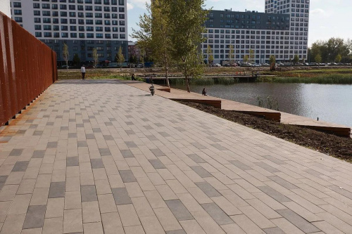 Тротуарная плитка Паркет, Гладкий, Черный, высота 80 мм (600*200)