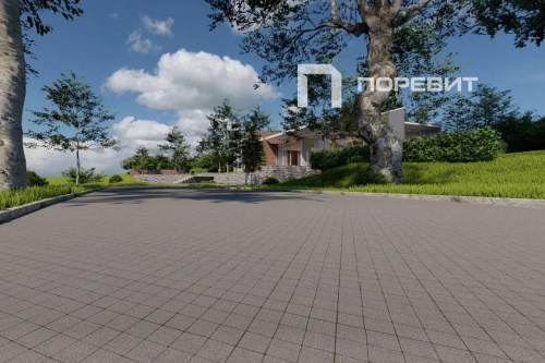 Тротуарная плитка Квадрат, Гранит, Черный, высота 60 мм (100*100)
