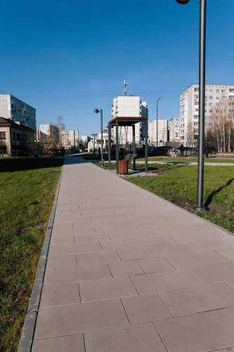 Тротуарная плитка ТРИО, Гладкий, Серый, высота 60 мм (600*300; 300*300; 450*300)