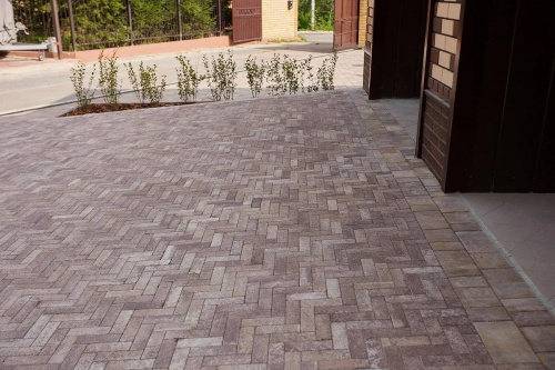 Тротуарная плитка Паркет, Гранит, Хаски, высота 60 мм (180*60)