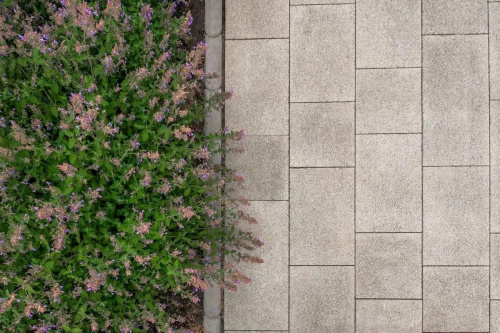 Тротуарная плитка ТРИО, Гранит, Белый, высота 60 мм (600*300; 300*300; 450*300)