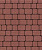 Тротуарная плитка Классико, Гладкий, Красный, высота 40 мм (115*172; 115*115)