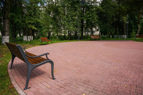 Тротуарная плитка Абрис, Гранит, Красный, высота 60 мм (73*91; 83*91; 93*91; 103*91; 113*91)