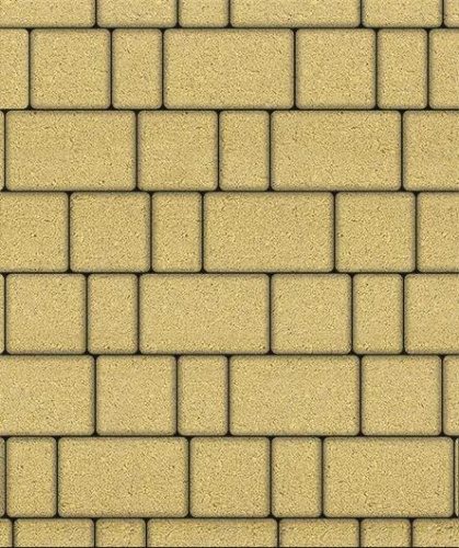 Тротуарная плитка Старый город, Гладкий, Желтый, высота 60 мм (160*160; 260*160; 160*100)