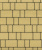 Тротуарная плитка Старый город, Гладкий, Желтый, высота 60 мм (160*160; 260*160; 160*100)