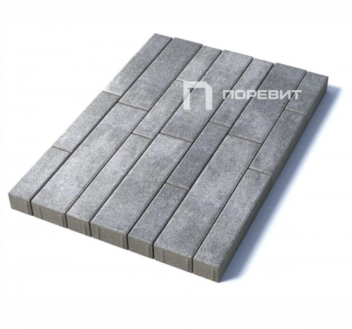 Тротуарная плитка Табула, Искусственный камень, Шунгит, высота 80 мм (100*300; 100*400; 100*500; 150*550; 150*650)