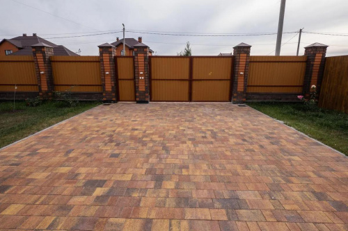 Тротуарная плитка Старый город, Гранит, Осень, высота 40 мм (160*160; 260*160; 160*100)