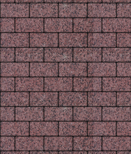 Тротуарная плитка ЛА-ЛИНИЯ, Гранит, Красный с черным, 100*200, высота 40