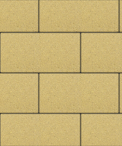 Тротуарная плитка ЛА-ЛИНИЯ, Гранит, Желтый, 600*300, высота 80