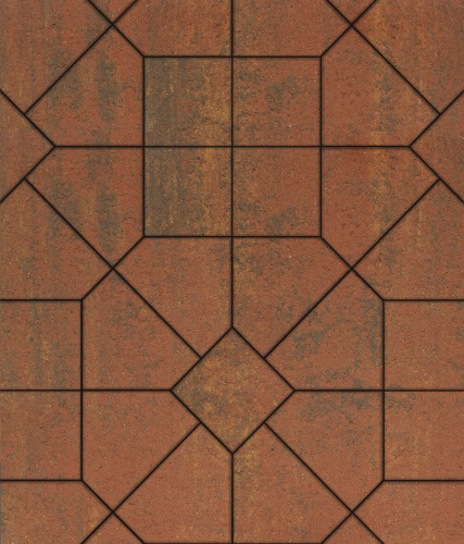 Тротуарная плитка ЛА-ЛИНИЯ, Листопад, Арабская ночь, 200/280/100, высота 60