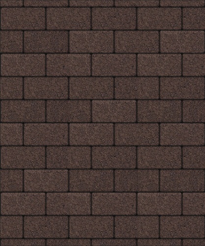 Тротуарная плитка ЛА-ЛИНИЯ, Гранит, Коричневый, 100*200, высота 80