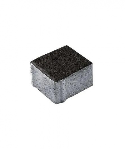 Тротуарная плитка Квадрат, Гладкий, Черный, высота 60 мм (100*100)