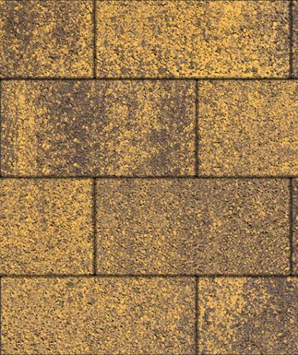 Тротуарная плитка ЛА-ЛИНИЯ, Листопад, Янтарь, 600х300, высота 80