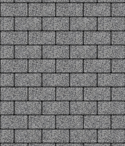 Тротуарная плитка ЛА-ЛИНИЯ, Стоунмикс, Серый с черным, 100*200, высота 80