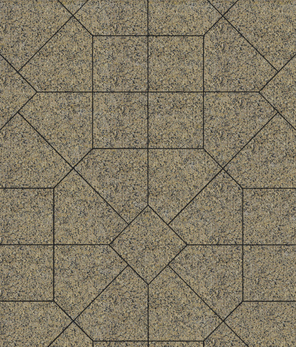 Тротуарная плитка ЛА-ЛИНИЯ, Гранит, Желтый с черным, 200*280*100, высота 60