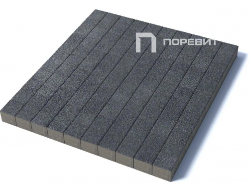 Тротуарная плитка Квадрат, Гранит, Черный, высота 60 мм (100*100)