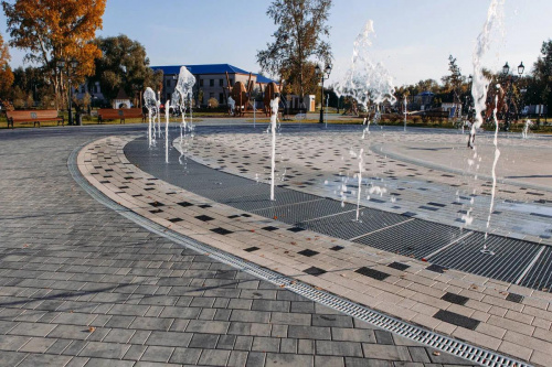 Тротуарная плитка Старый город, Гладкий, Антрацит, высота 60 мм (160*160; 260*160; 160*100)