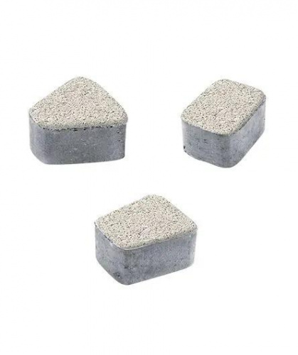 Тротуарная плитка Классико, Гладкий, Белый, высота 60 мм (86*115; 73*103*115; 48*120*115)