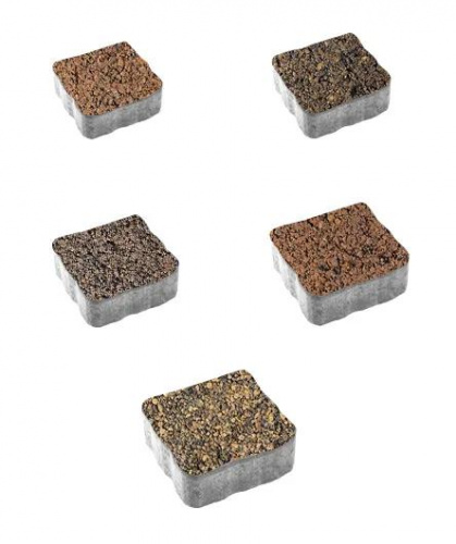 Тротуарная плитка Абрис, Гранит, Арабская ночь, высота 60 мм (73*91; 83*91; 93*91; 103*91; 113*91)