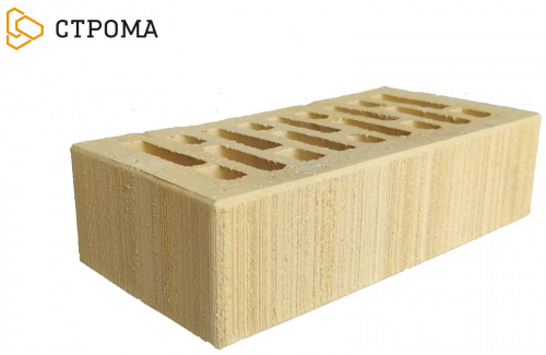 Кирпич слоновая кость бархат пустотелый одинарныйпо цене 36.15 руб./шт