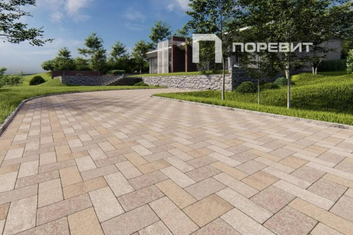 Тротуарная плитка Прямоугольник, Гладкий, Хаски, высота 80 мм (600*300)