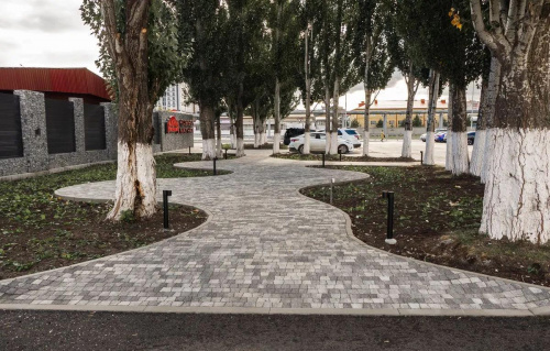 Тротуарная плитка Абрис, Гранит, Антрацит, высота 60 мм (73*91; 83*91; 93*91; 103*91; 113*91)