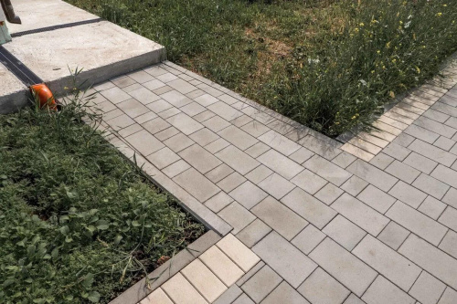 Тротуарная плитка Старый город, Гладкий, Серый, высота 60 мм (160*160; 260*160; 160*100)