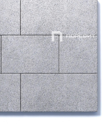 Тротуарная плитка ТРИО, Гранит, Белый, высота 60 мм (600*300; 300*300; 450*300)