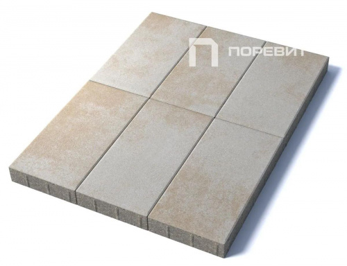 Тротуарная плитка Прямоугольник, Искусственный камень, Степняк, высота 80 мм (600*300)