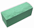 Кирпич изумрудно-зеленый рустированный (ложковый) полуторный полнотелый