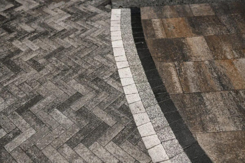 Тротуарная плитка Абрис, Мрамор, Черный, высота 60 мм (73*91; 83*91; 93*91; 103*91; 113*91)