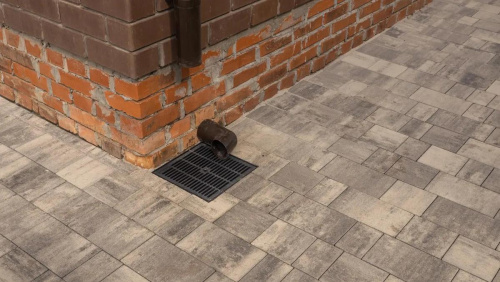 Тротуарная плитка Старый город, Гладкий, Антрацит, высота 60 мм (160*160; 260*160; 160*100)