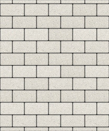 Тротуарная плитка ЛА-ЛИНИЯ, Стандарт, Белый, 100*200, высота 80
