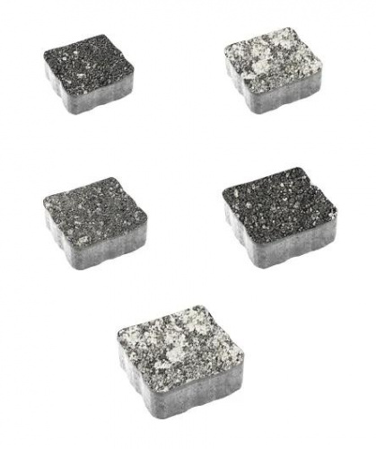 Тротуарная плитка Абрис, Гладкий, Антрацит, высота 60 мм (73*91; 83*91; 93*91; 103*91; 113*91)