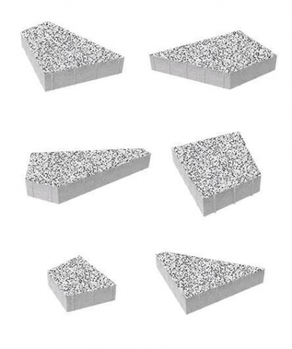 Тротуарная плитка Мозайка, Мрамор, Белый с черным, высота 80 мм (559*361*280*408; 591*79*558*152*280; 280*420*243*280; 206*550*349*420;72*560*457*496;457*560*280*496)