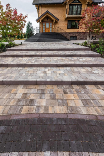 Тротуарная плитка Абрис, Гранит, Коричневый, высота 60 мм (73*91; 83*91; 93*91; 103*91; 113*91)