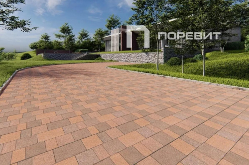 Тротуарная плитка Старый город, Гладкий, Клинкер, высота 60 мм (160*160; 260*160; 160*100)