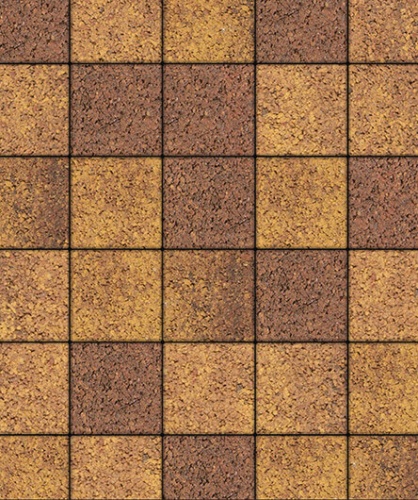 Тротуарная плитка ЛА-ЛИНИЯ, Листопад, Осень, 200*200, высота 40