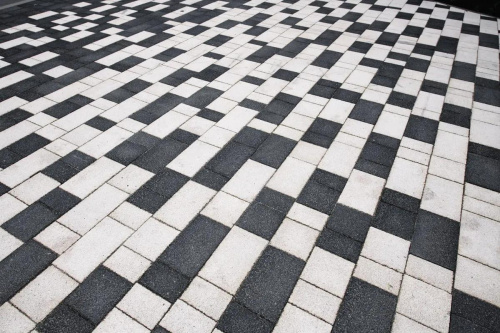 Тротуарная плитка Старый город, Мрамор, Черный, высота 60 мм (160*160; 260*160; 160*100)