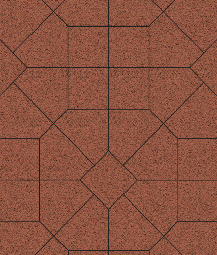 Тротуарная плитка ЛА-ЛИНИЯ, Гранит, Красный, 200*280*100, высота 60